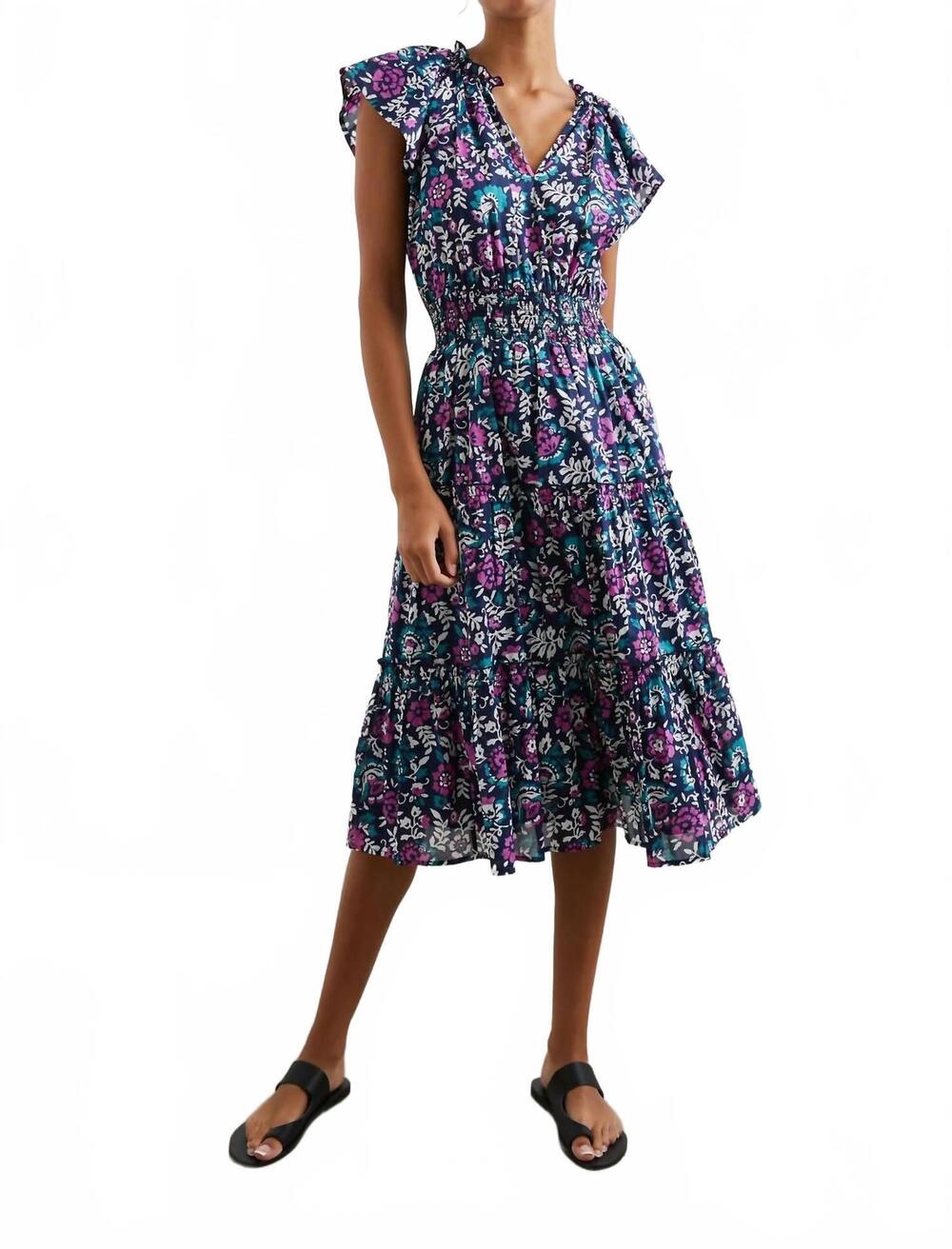 NEW RAILS amellia dress in woodblock floral